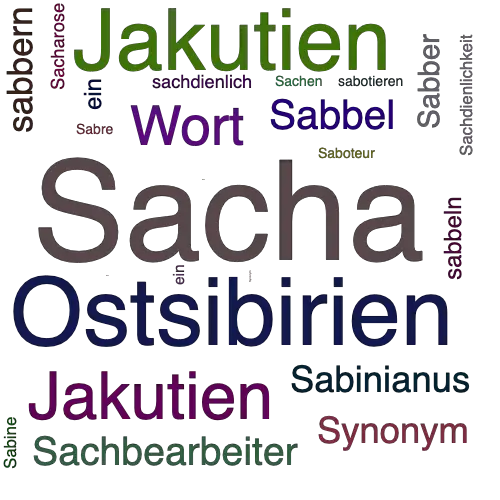 Ein anderes Wort für Sacha - Synonym Sacha