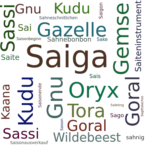 Ein anderes Wort für Saiga - Synonym Saiga