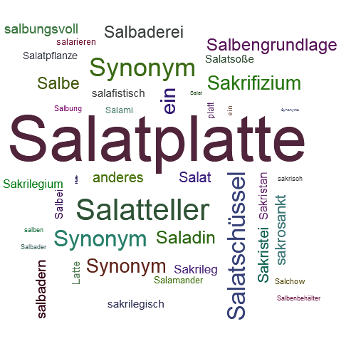 Ein anderes Wort für Salatplatte - Synonym Salatplatte