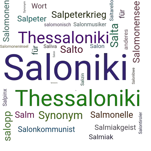 Ein anderes Wort für Saloniki - Synonym Saloniki