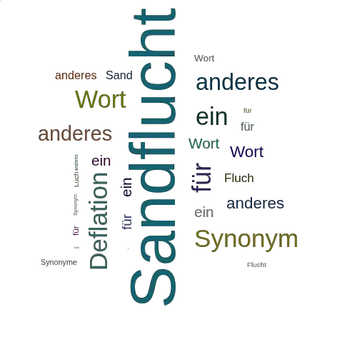 Ein anderes Wort für Sandflucht - Synonym Sandflucht