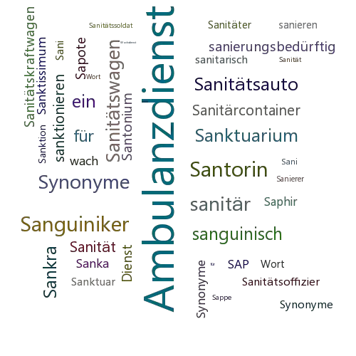 Ein anderes Wort für Sanitätswachdienst - Synonym Sanitätswachdienst