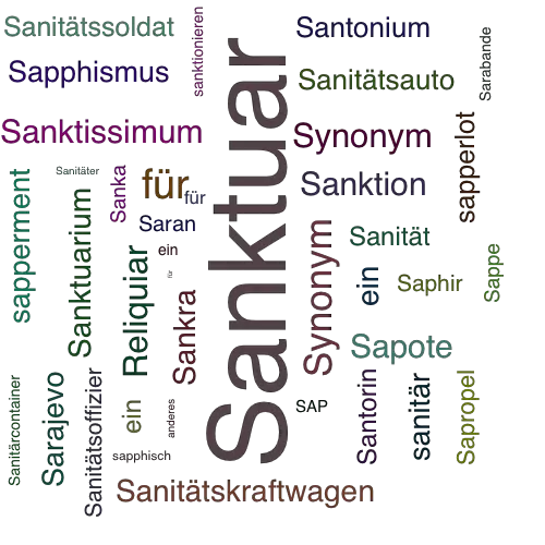 Ein anderes Wort für Sanktuar - Synonym Sanktuar