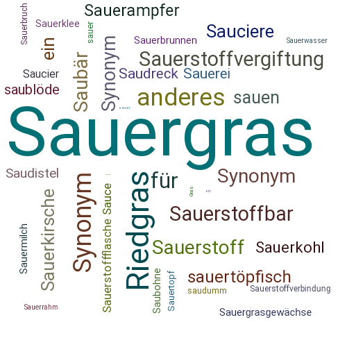 Ein anderes Wort für Sauergras - Synonym Sauergras