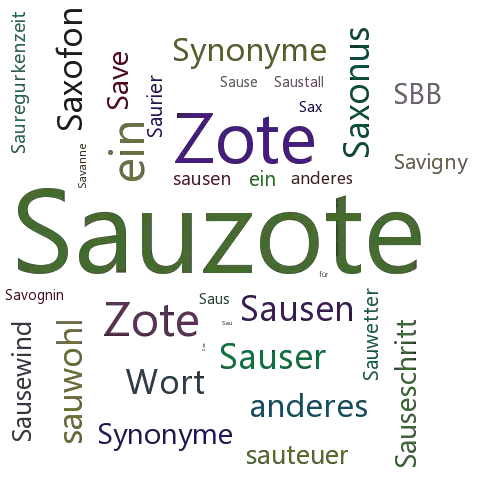 Ein anderes Wort für Sauzote - Synonym Sauzote