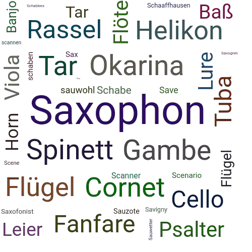 Ein anderes Wort für Saxophon - Synonym Saxophon