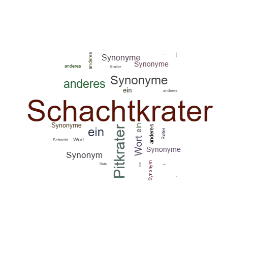 Ein anderes Wort für Schachtkrater - Synonym Schachtkrater