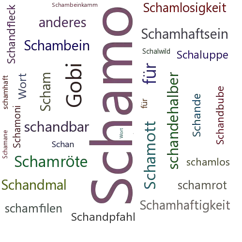 Ein anderes Wort für Schamo - Synonym Schamo