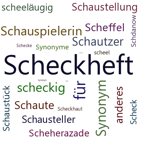 Ein anderes Wort für Scheckbuch - Synonym Scheckbuch