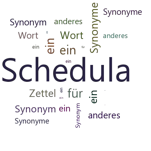 Ein anderes Wort für Schedula - Synonym Schedula