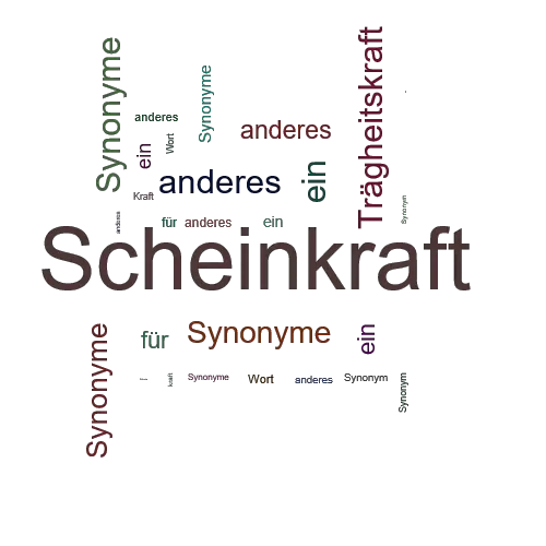 Ein anderes Wort für Scheinkraft - Synonym Scheinkraft