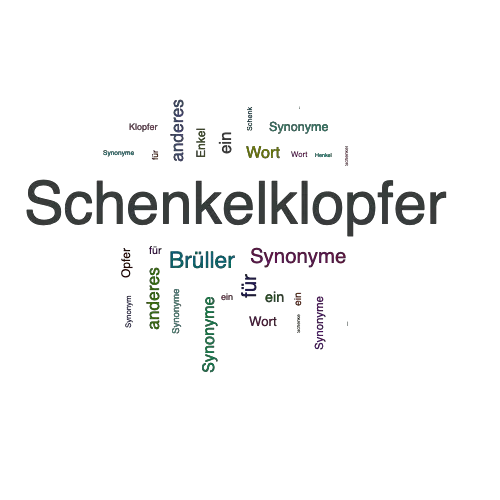 Ein anderes Wort für Schenkelklopfer - Synonym Schenkelklopfer