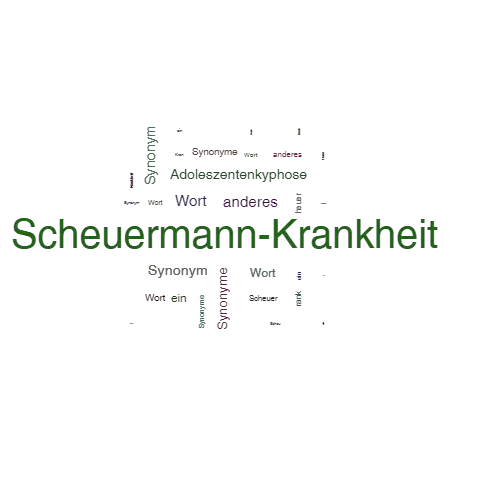 Ein anderes Wort für Scheuermann-Krankheit - Synonym Scheuermann-Krankheit