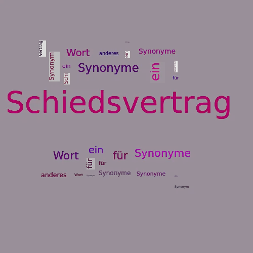 Ein anderes Wort für Schiedsvertrag - Synonym Schiedsvertrag