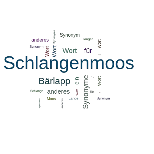 Ein anderes Wort für Schlangenmoos - Synonym Schlangenmoos