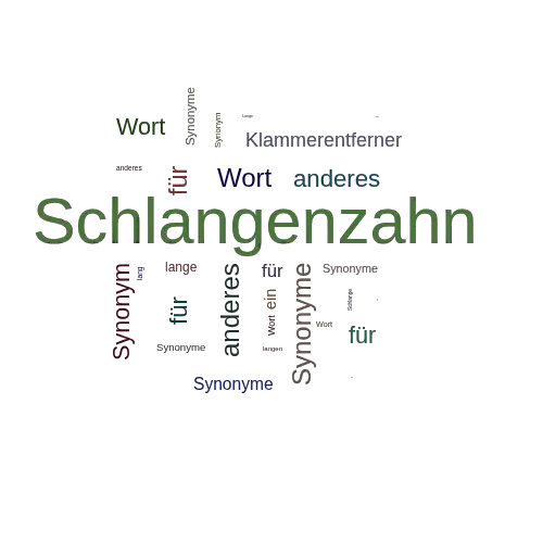 Ein anderes Wort für Schlangenzahn - Synonym Schlangenzahn