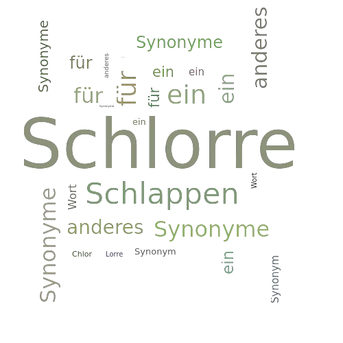 Ein anderes Wort für Schlorre - Synonym Schlorre