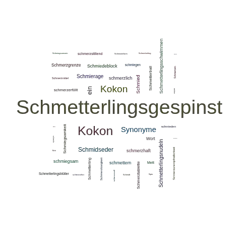 Ein anderes Wort für Schmetterlingsgespinst - Synonym Schmetterlingsgespinst