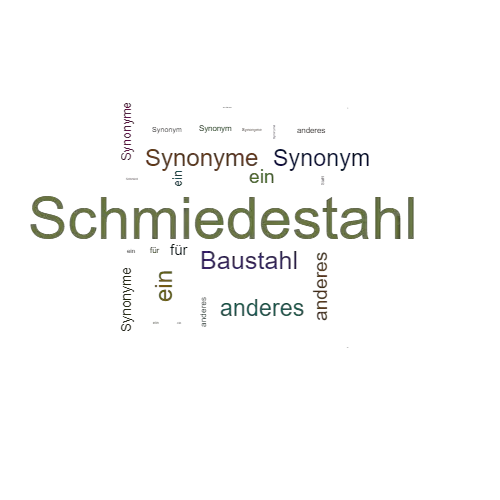 Ein anderes Wort für Schmiedestahl - Synonym Schmiedestahl