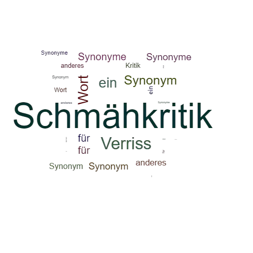 Ein anderes Wort für Schmähkritik - Synonym Schmähkritik