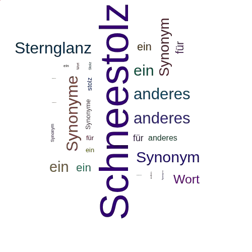 Ein anderes Wort für Schneestolz - Synonym Schneestolz