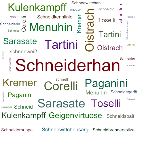 Ein anderes Wort für Schneiderhan - Synonym Schneiderhan