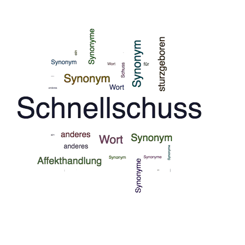 Ein anderes Wort für Schnellschuss - Synonym Schnellschuss