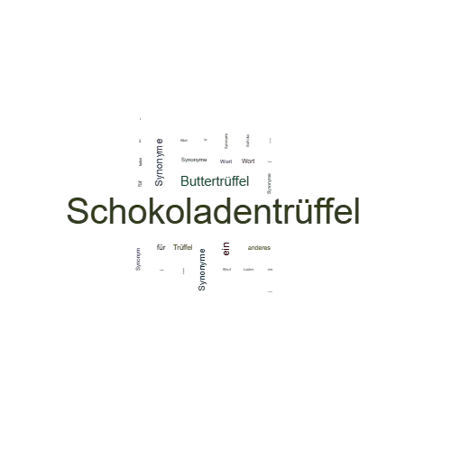 Ein anderes Wort für Schokoladentrüffel - Synonym Schokoladentrüffel