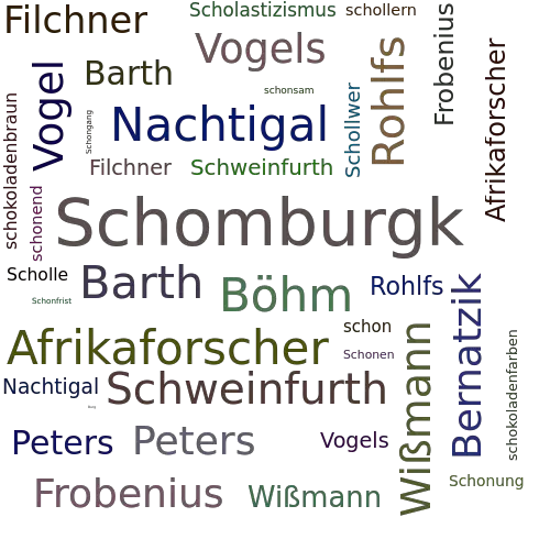 Ein anderes Wort für Schomburgk - Synonym Schomburgk