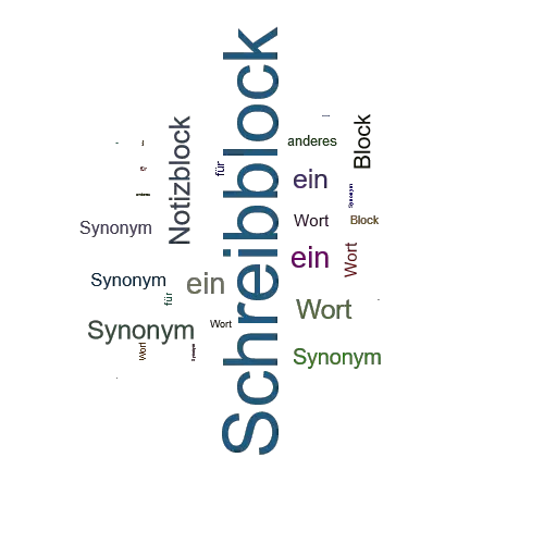 Ein anderes Wort für Schreibblock - Synonym Schreibblock