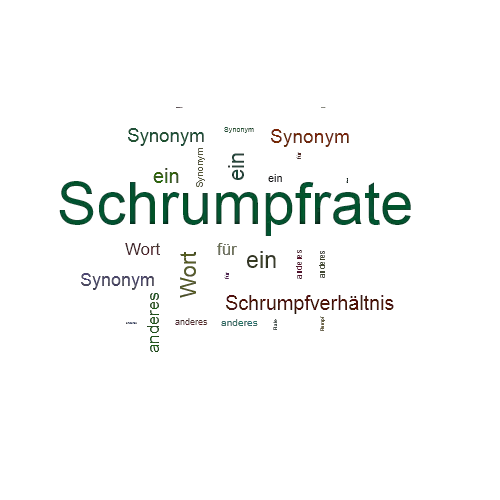 Ein anderes Wort für Schrumpfrate - Synonym Schrumpfrate