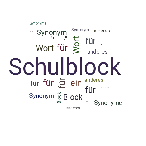 Ein anderes Wort für Schulblock - Synonym Schulblock