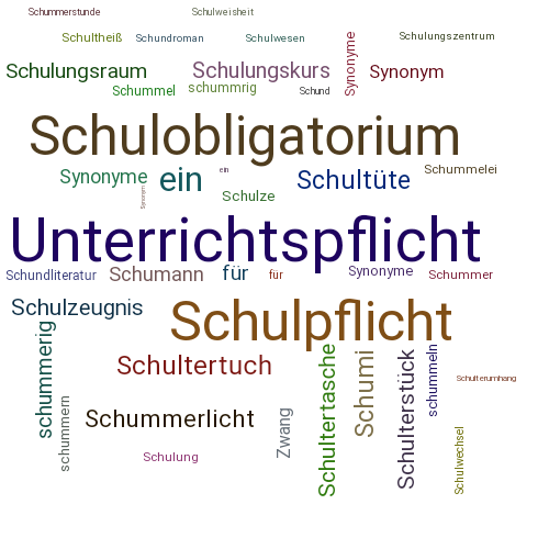 Ein anderes Wort für Schulzwang - Synonym Schulzwang