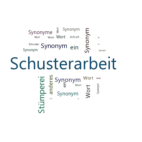 Ein anderes Wort für Schusterarbeit - Synonym Schusterarbeit