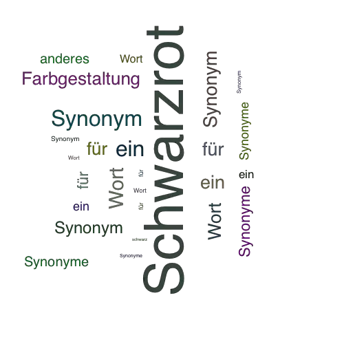 Ein anderes Wort für Schwarzrot - Synonym Schwarzrot