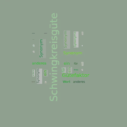 Ein anderes Wort für Schwingkreisgüte - Synonym Schwingkreisgüte