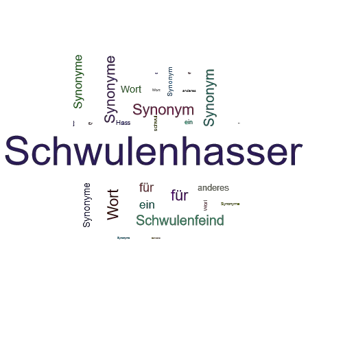 Ein anderes Wort für Schwulenhasser - Synonym Schwulenhasser