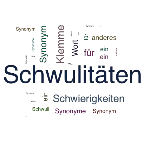 Ein anderes Wort für Schwulitäten - Synonym Schwulitäten