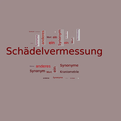 Ein anderes Wort für Schädelvermessung - Synonym Schädelvermessung