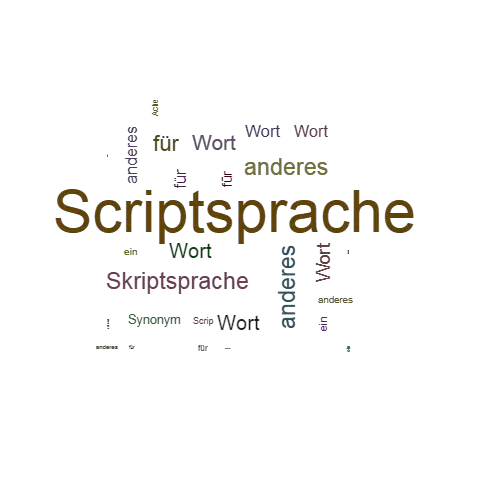Ein anderes Wort für Scriptsprache - Synonym Scriptsprache