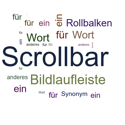 Ein anderes Wort für Scrollbar - Synonym Scrollbar