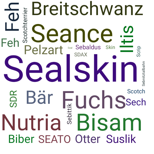 Ein anderes Wort für Sealskin - Synonym Sealskin