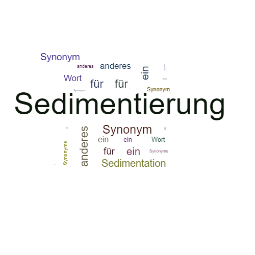 Ein anderes Wort für Sedimentierung - Synonym Sedimentierung
