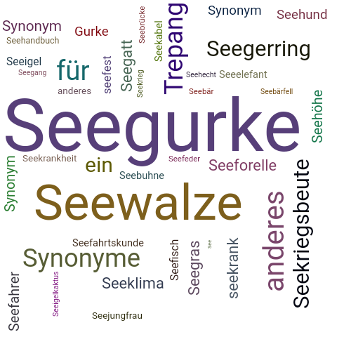 Ein anderes Wort für Seegurke - Synonym Seegurke