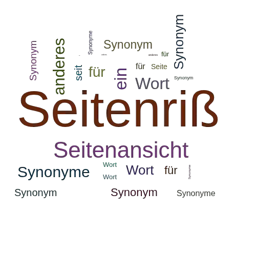 Ein anderes Wort für Seitenriß - Synonym Seitenriß