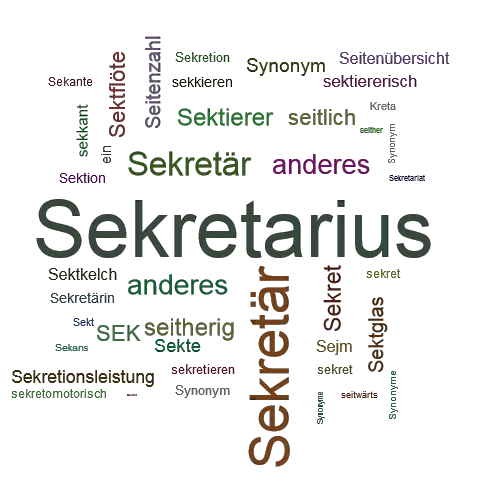 Ein anderes Wort für Sekretarius - Synonym Sekretarius