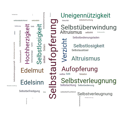 Ein anderes Wort für Selbstaufopferung - Synonym Selbstaufopferung