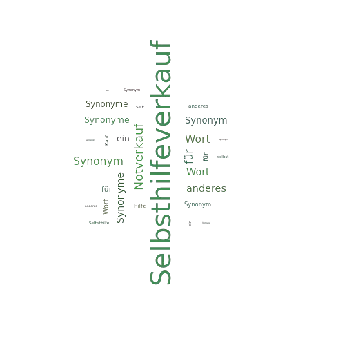 Ein anderes Wort für Selbsthilfeverkauf - Synonym Selbsthilfeverkauf