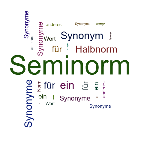 Ein anderes Wort für Seminorm - Synonym Seminorm