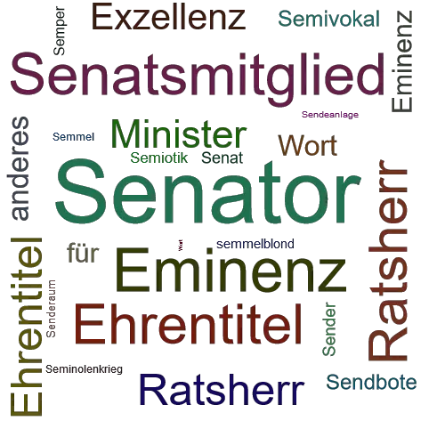 Ein anderes Wort für Senator - Synonym Senator